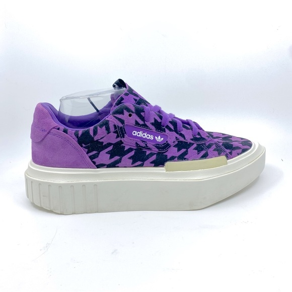 Adidas Originals Hypersleek 2" Platform Leather Sneakers Color Purple SZ 8.5 - Picture 4 of 12